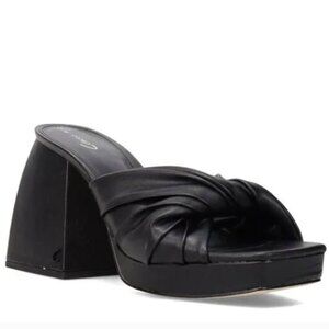 Circus NY by Sam Edelman Black Women Marianna Twist Chunky Heel Sandal Size 7.5